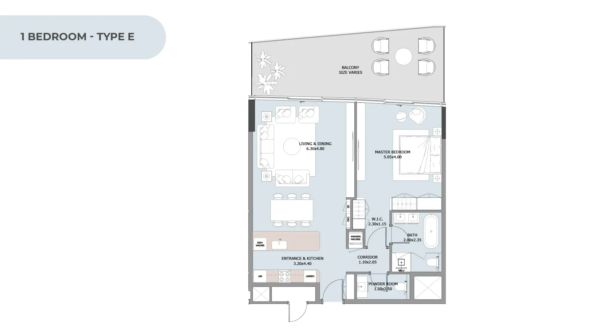 1 BR - Type B